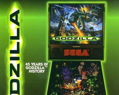 Godzilla Pinball Flyer Original NOS Artwork  Game Monster Artwork Retro-image