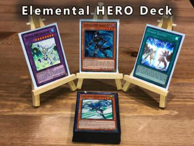 YuGiOH Elemental HERO Deck 40 Cards Absolute Zero Stratos Shadow Mi + Bonus Gift-image