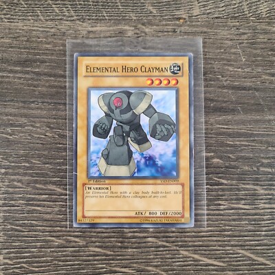 Elemental Hero Clayman YSD-EN009 Warrior 1st Ed Yugioh 1996 Kazuki Takahashi-image