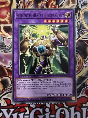Yugioh! Elemental HERO Thunder Giant - SGX1-ENA22 - Common - 1st Edition Near Mi-image