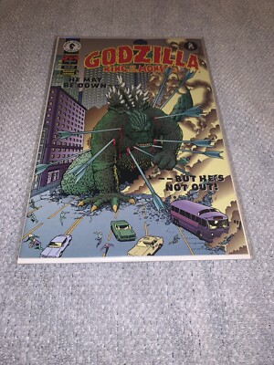 Godzilla King of the Monsters #7 Art Adams Cover Dark Horse 1995 Kaiju Fight 🔥-image