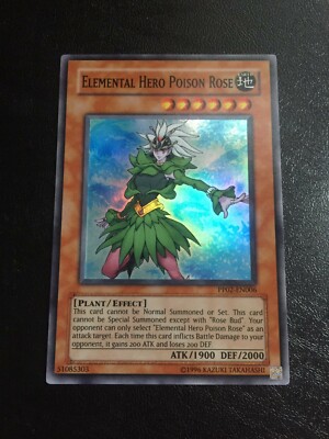 Yu-Gi-Oh! Elemental Hero Poison Rose PP02-EN006 Unlimited Super Rare NM Eng-image