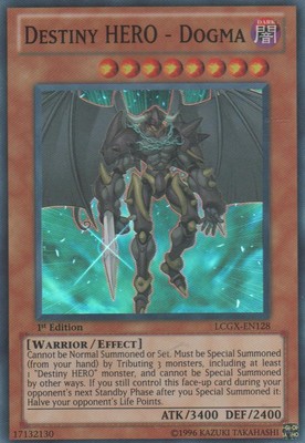 Destiny HERO - Dogma - LCGX-EN128 - Super Rare - 1st Edition Near Mint Legendary-image