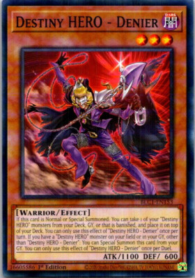 Destiny HERO - Denier BLC1-EN153  Yu-Gi-Oh! Near Mint 1st Edition-image