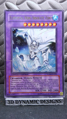 | Yugioh Elemental Hero Absolute Zero YG04-EN001 Ultra Rare Gx Promo DMG 🔥 |-image