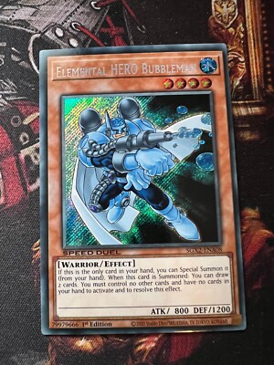 Elemental HERO Bubbleman (Secret Rare) SGX2-ENA08 Secret Rare YuGiOh-image