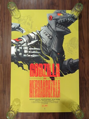 Mondo Godzilla vs Mechagodzilla by Barrett Variant Poster /120 Screen Print-image