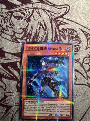 Elemental HERO Shadow Waifu YuGiOh HOLO Foil Rare Goddess Story Doujin Card - NM-image