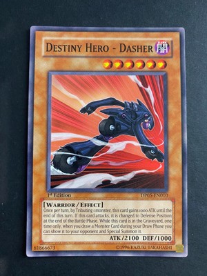 Yugioh Destiny Hero - Dasher DP05-EN010 Common 1st Edition MP-image