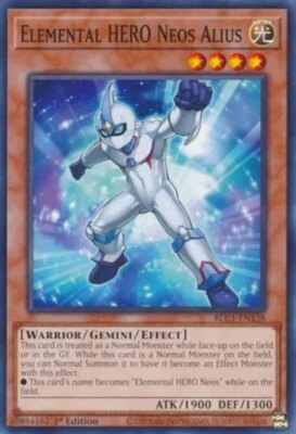 Yugioh! Elemental HERO Neos Alius - BLC1-EN138 - Common - 1st Edition Near Mint,-image