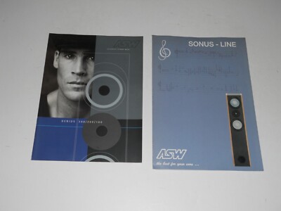 ASW Sonus, Genius High End Speaker Info 20 pgs Brochure Original 2000's, Specs-image
