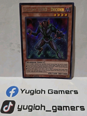 YUGIOH DESTINY HERO DECIDER SECRET DESO 1 ST EDITION LIGHT PLAYED -image