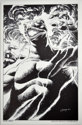 GODZILLA Print Hilary Barta art 1988 Toho-image