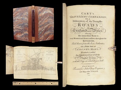 1812 ENGLAND ROADS Wales 43 MAPS Topography Atlas Travel Companion John Cary-image
