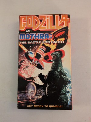 GODZILLA AND MOTHRA The Battle for Earth VHS Tape 1998 Fast Shipping -image
