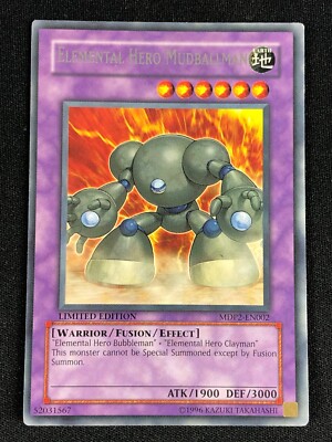 YUGIOH ELEMENTAL HERO MUDBALLMAN MDP2-EN002 RARE (LP)-image