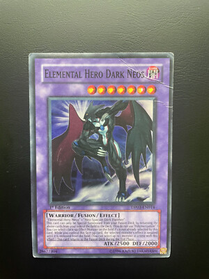 Yugioh Elemental Hero Dark Neos Super Rare DP03-EN014 1st Edition Damaged-image