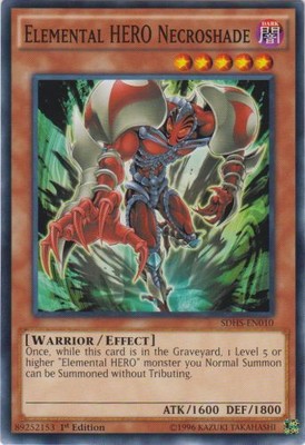 Elemental HERO Necroshade - SDHS-EN010 - Common - 1st Edition - Heavily Played-image