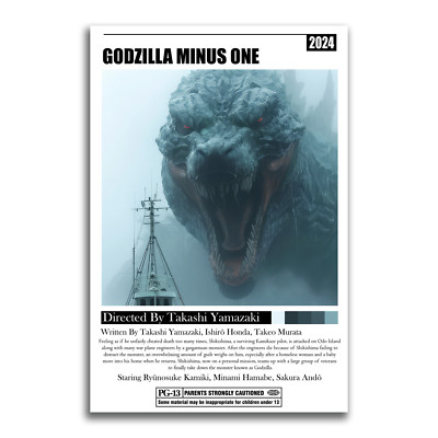Godzilla Minus One Minimalist Movie Poster Fan Gift-image