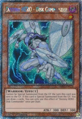 Destiny HERO - Disk Commander (RA03-EN176) - Platinum Secret Rare - 1st Edition-image