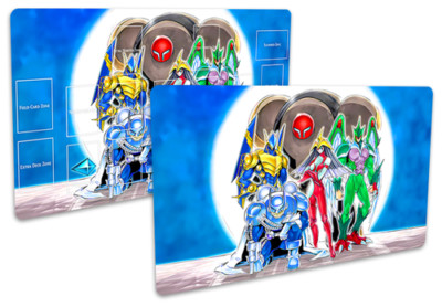 No.3345 Yugioh TCG Playmat Elemental HERO Avian Burstinatrix Clayman Sparkman-image