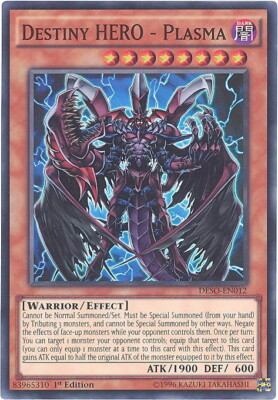 Yu-Gi-Oh Card - DESO-EN012 - DESTINY HERO - PLASMA (super rare holo) - NM/Mint-image