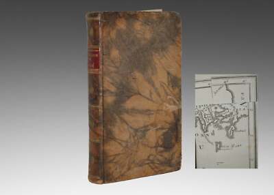 Antique Leather Bound – Geographie de Virgile by M. Helliez 1771 w Map-image