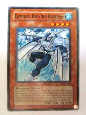 Yugioh! Elemental Hero Neo Bubbleman SOI-EN004 Common Unlimited Light Play!!-image