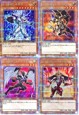 Yugioh Elemental HERO Burstinatrix Sparkman Neos Avian QCAC 25th Japanese Art-image