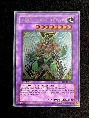🔥YUGIOH • ELEMENTAL HERO WILD WINGMAN • ULTIMATE RARE • EOJ-EN035 • 1st • VLP🔥-image