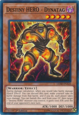 1x (NM) Destiny HERO - Dynatag - LEHD-ENA10 - Common - 1st Edition  YuGiOh-image