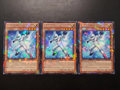 Yugioh - Elemental Hero Neos Alius DT06-EN052 Rare Duel Terminal Playset x3-image