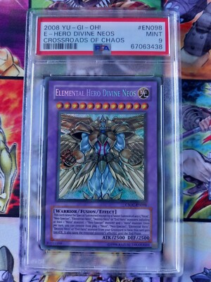 PSA 9 Yu-Gi-Oh Elemental Hero Divine Neos CSOC-EN098 Secret Rare-image