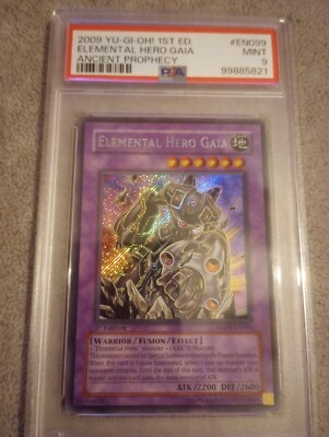 Yugioh Elemental Hero Gaia ANPR Secret Rare 1st Edition PSA 9-image