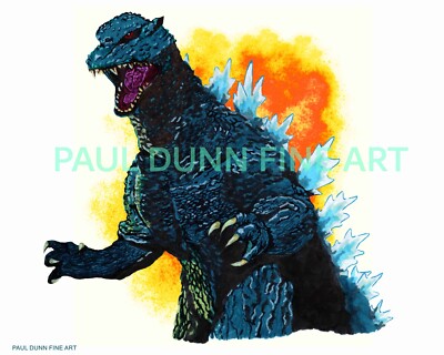 Godzilla: King of the Monsters! My original art -  printed and signed-image