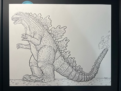 Geof Darrow - Godzilla - Original Art - 18” X 14”-image