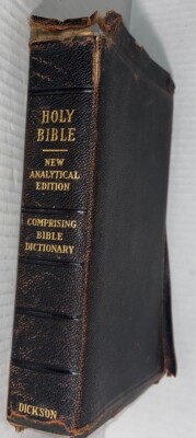 BIBLE- Vintage Dickson Holy Bible New Analytical Indexed Edition 1941 Leather-WE-image